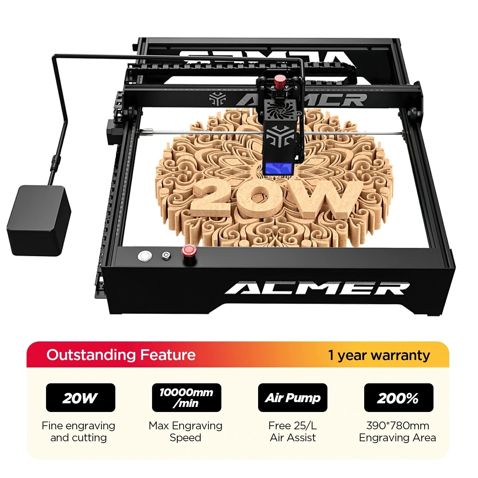 Acmer P1 20W laser engraver — Acmer