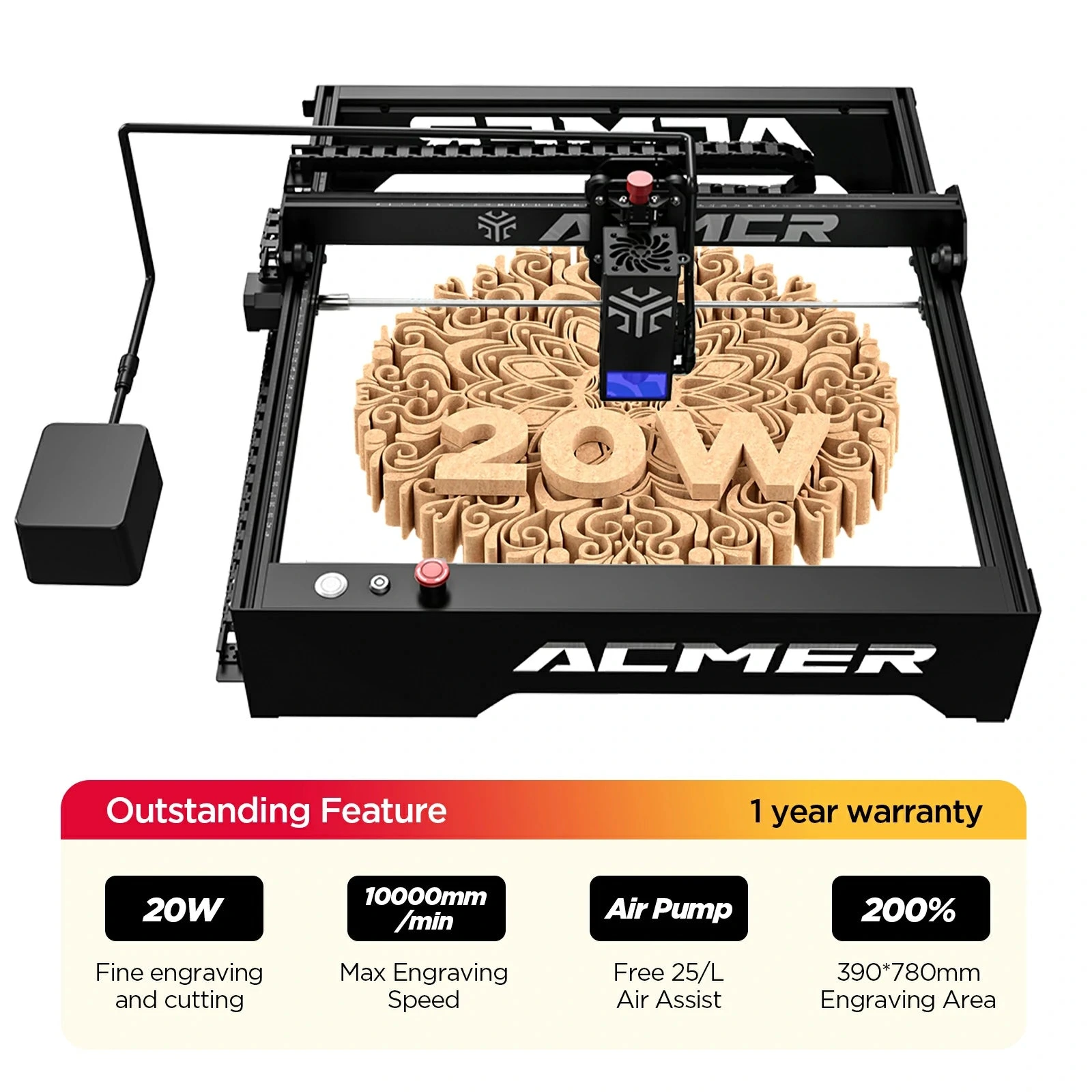 Acmer P1 20W laser engraver by Acmer